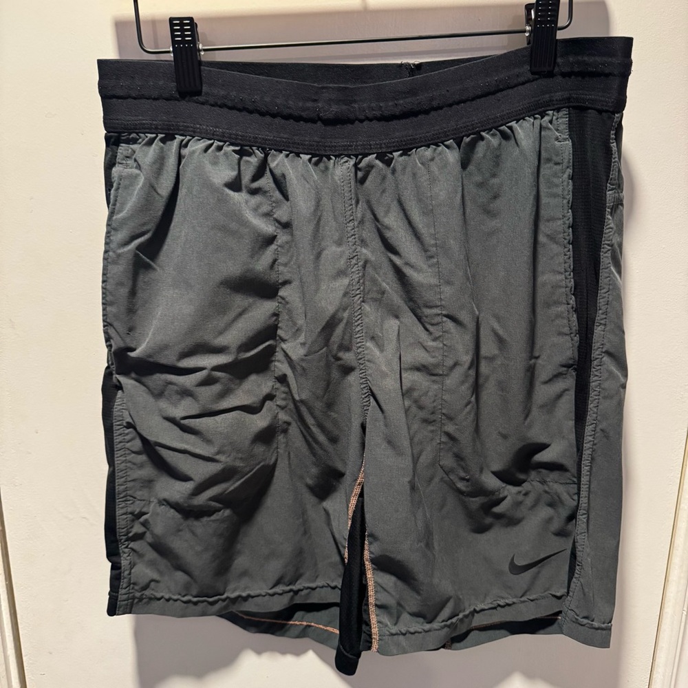 Nike Dri-FIT Yoga Standard Fit Shorts in Black and Gray